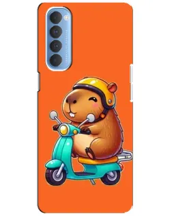 Чехол для OPPO Reno 4 Pro с картинкой «Капибара на скутере» Чехол для OPPO Reno 4 Pro с картинкой «Капибара на скутере»
