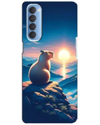 Чехол для OPPO Reno 4 Pro с картинкой «Закат солнца с капибарой» Чехол для OPPO Reno 4 Pro с картинкой «Закат солнца с капибарой»