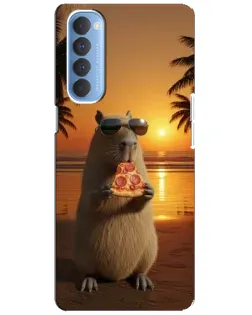 Чехол для OPPO Reno 4 Pro с картинкой «Капибара с пиццей» Чехол для OPPO Reno 4 Pro с картинкой «Капибара с пиццей»
