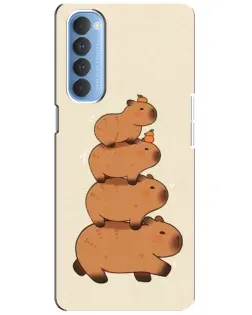 Чехол для OPPO Reno 4 Pro с картинкой «Башня из капибар» Чехол для OPPO Reno 4 Pro с картинкой «Башня из капибар»