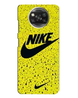 Чехол для OPPO Reno 4 с картинкой «Желтый текстурный Nike»