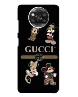 Чехол для OPPO Reno 4 с картинкой «Gucci — герои Disney и монограмма»