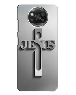 Чехол для OPPO Reno 4 с картинкой «Металлический крест Jesus»