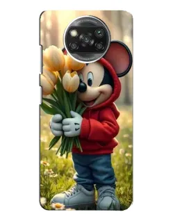 Чохол для OPPO Reno 4 з картинкою «Міккі з тюльпанами»