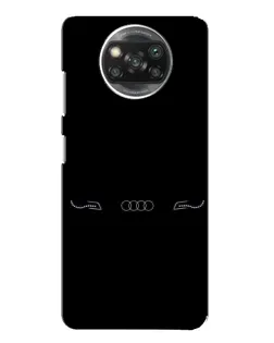 Чехол для OPPO Reno 4 с картинкой «Audi — световой подпись»