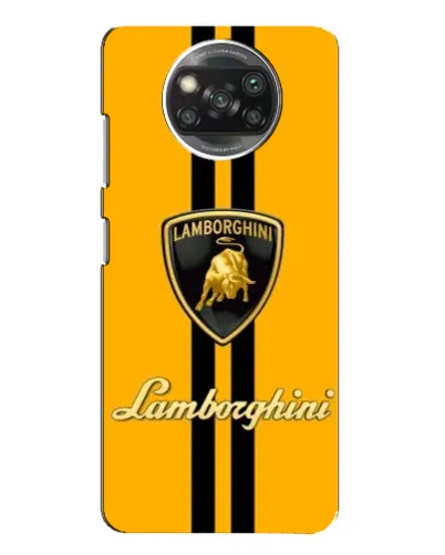 Чехол для OPPO Reno 4 с картинкой «Lamborghini Stripe желтый»
