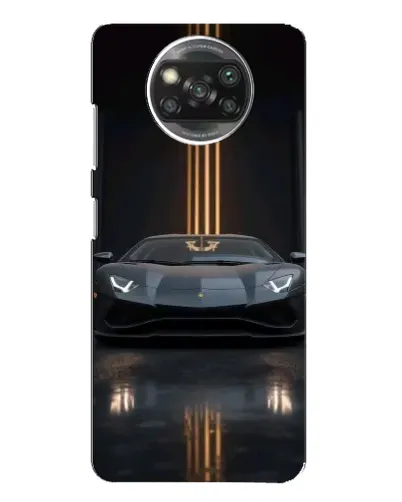 Чехол для OPPO Reno 4 с картинкой «Lamborghini золотые линии»