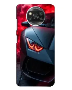 Чехол для OPPO Reno 4 с картинкой «Lamborghini красное сияние»