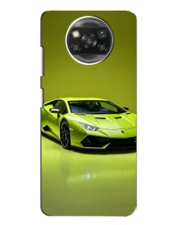 Чехол для OPPO Reno 4 с картинкой «Салатовый Lamborghini Huracan»