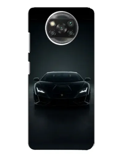 Чехол для OPPO Reno 4 с картинкой «Черный Lamborghini Aventador»