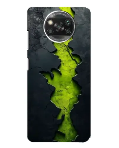 Чехол для OPPO Reno 4 с картинкой «Салатовый разлом скалы»