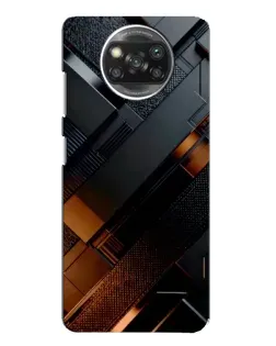Чехол для OPPO Reno 4 с картинкой «Черные геометрические блоки»