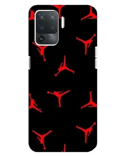 Чехол для OPPO Reno 5 Lite с картинкой «Jordan Red Pattern»