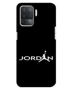Чехол для OPPO Reno 5 Lite с картинкой «Jordan White Logo»