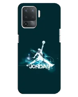 Чехол для OPPO Reno 5 Lite с картинкой «Jordan Blue Fire»