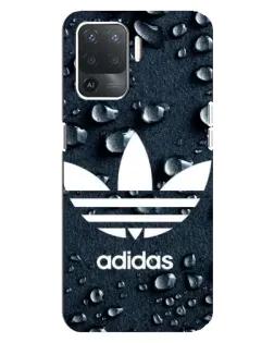 Чохол для OPPO Reno 5 Lite з картинкою «Adidas Trefoil Blue»