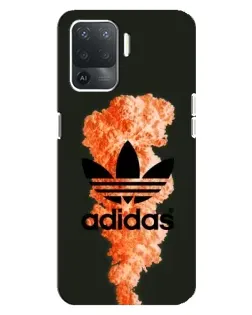 Чохол для OPPO Reno 5 Lite з картинкою «Помаранчевий дим Adidas»