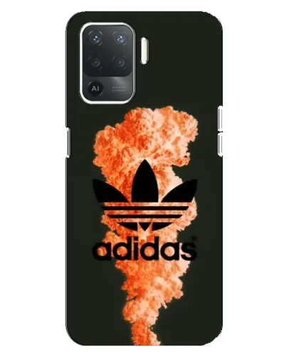 Чохол для OPPO Reno 5 Lite з картинкою «Помаранчевий дим Adidas»
