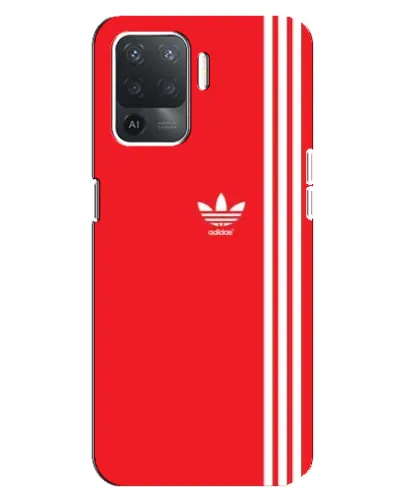 Чохол для OPPO Reno 5 Lite з картинкою «Червоний мінімалізм Adidas»