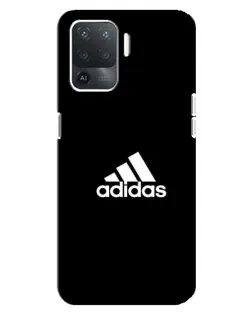 Чохол для OPPO Reno 5 Lite з картинкою «Чорна класика Adidas»