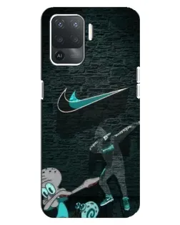 Чехол для OPPO Reno 5 Lite с картинкой «Спортивный арт Nike»