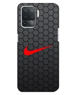 Чехол для OPPO Reno 5 Lite с картинкой «Nike — карбоновая сетка»