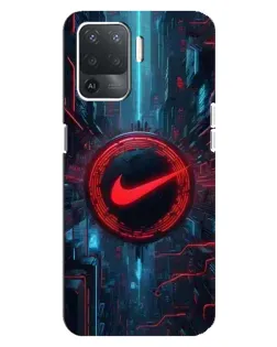 Чехол для OPPO Reno 5 Lite с картинкой «Техногенный стиль Nike»
