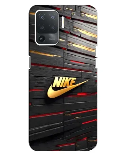 Чехол для OPPO Reno 5 Lite с картинкой «Золотой Nike на металле» Чехол для OPPO Reno 5 Lite с картинкой «Золотой Nike на металле»