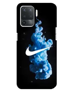 Чехол для OPPO Reno 5 Lite с картинкой «Nike и синий дым»