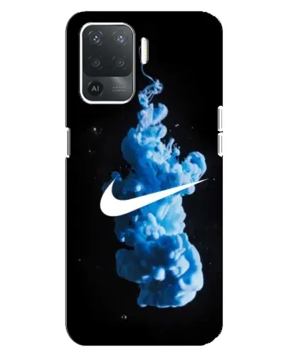 Чехол для OPPO Reno 5 Lite с картинкой «Nike и синий дым» Чехол для OPPO Reno 5 Lite с картинкой «Nike и синий дым»