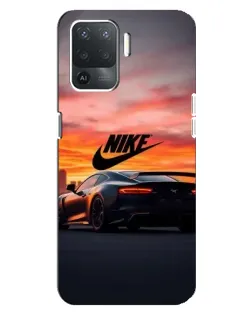 Чехол для OPPO Reno 5 Lite с картинкой «Nike и суперкар»