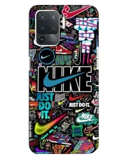 Чехол для OPPO Reno 5 Lite с картинкой «Яркий коллаж Nike»