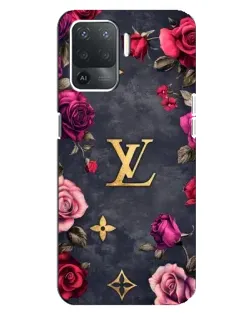 Чохол для OPPO Reno 5 Lite з картинкою «Квітковий Louis Vuitton»