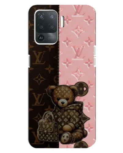 Чохол для OPPO Reno 5 Lite з картинкою «Ведмедик у стилі LV»
