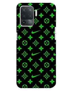 Чохол для OPPO Reno 5 Lite з картинкою «Неоновий принт LV»