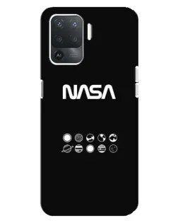 Чехол для OPPO Reno 5 Lite с картинкой «NASA — технический принт»