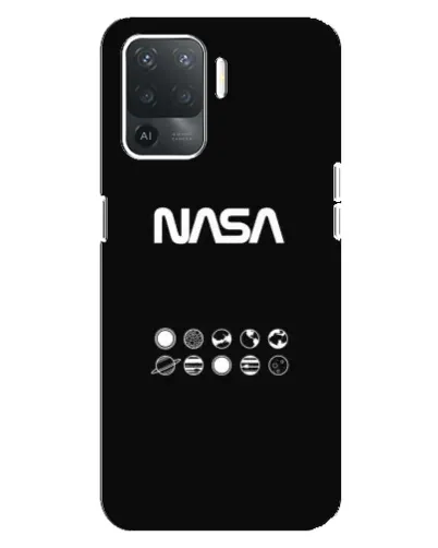 Чехол для OPPO Reno 5 Lite с картинкой «NASA — технический принт»