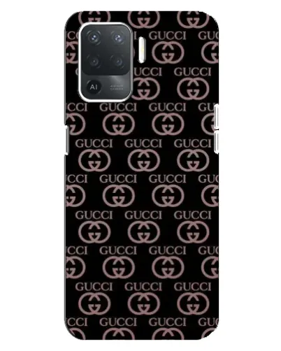 Чехол для OPPO Reno 5 Lite с картинкой «Классическая монограмма Gucci»