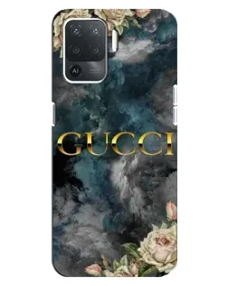 Чохол для OPPO Reno 5 Lite з картинкою «Абстрактні квіти Gucci»