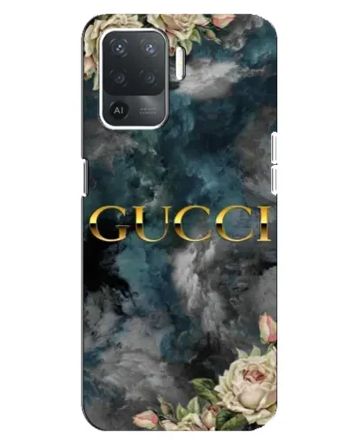 Чехол для OPPO Reno 5 Lite с картинкой «Абстрактные цветы Gucci»