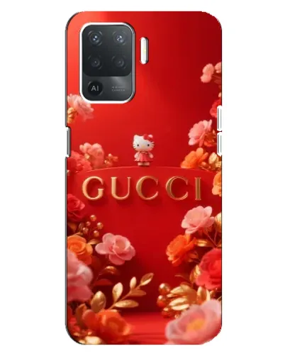 Чехол для OPPO Reno 5 Lite с картинкой «Gucci — золотой сад»