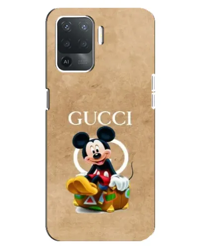 Чехол для OPPO Reno 5 Lite с картинкой «Микки Маус Gucci — крафт»