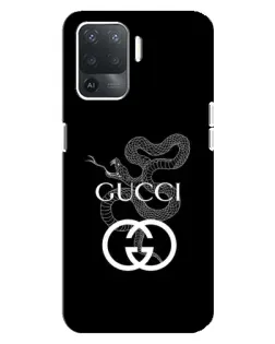 Чохол для OPPO Reno 5 Lite з картинкою «Gucci — срібна змія»