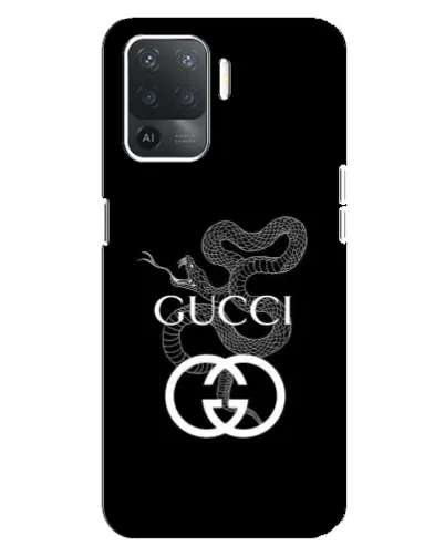 Чехол для OPPO Reno 5 Lite с картинкой «Gucci — серебряная змея»