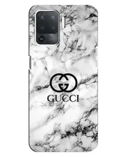 Чохол для OPPO Reno 5 Lite з картинкою «Gucci — мармуровий шик»