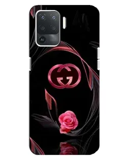 Чохол для OPPO Reno 5 Lite з картинкою «Gucci — неонова троянда»