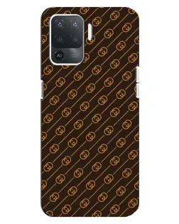Чохол для OPPO Reno 5 Lite з картинкою «Gucci — золоті діагоналі»