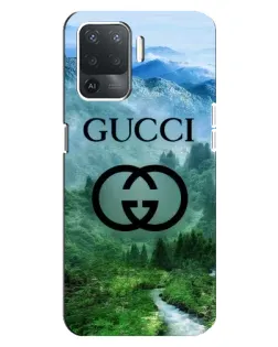 Чохол для OPPO Reno 5 Lite з картинкою «Gucci — гірський пейзаж»