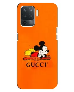 Чохол для OPPO Reno 5 Lite з картинкою «Міккі Маус Gucci — помаранч»