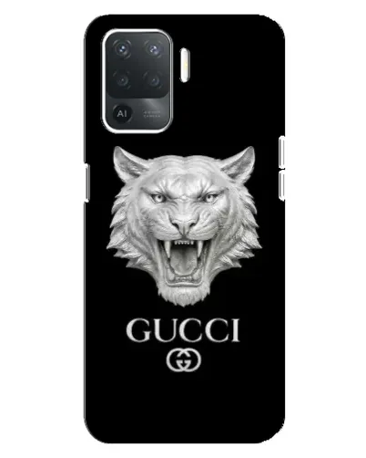 Чохол для OPPO Reno 5 Lite з картинкою «Gucci — срібний лев» Чохол для OPPO Reno 5 Lite з картинкою «Gucci — срібний лев»